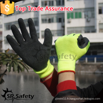 SRSAFETY gant en latex mousse / jauge de calibre 10 garniture en acrylique tricoté / gant d&#39;hiver